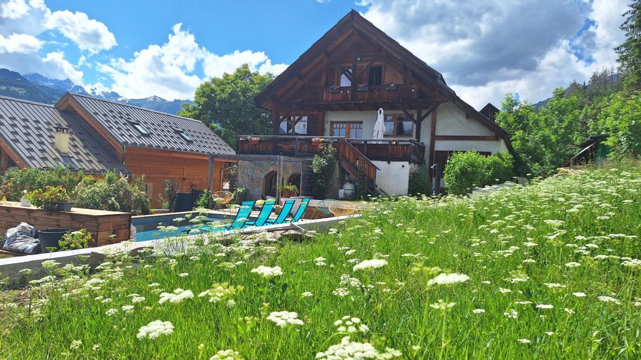 Chalet Serre Cambeou Piscine&Spa Saint-Chaffrey Εξωτερικό φωτογραφία